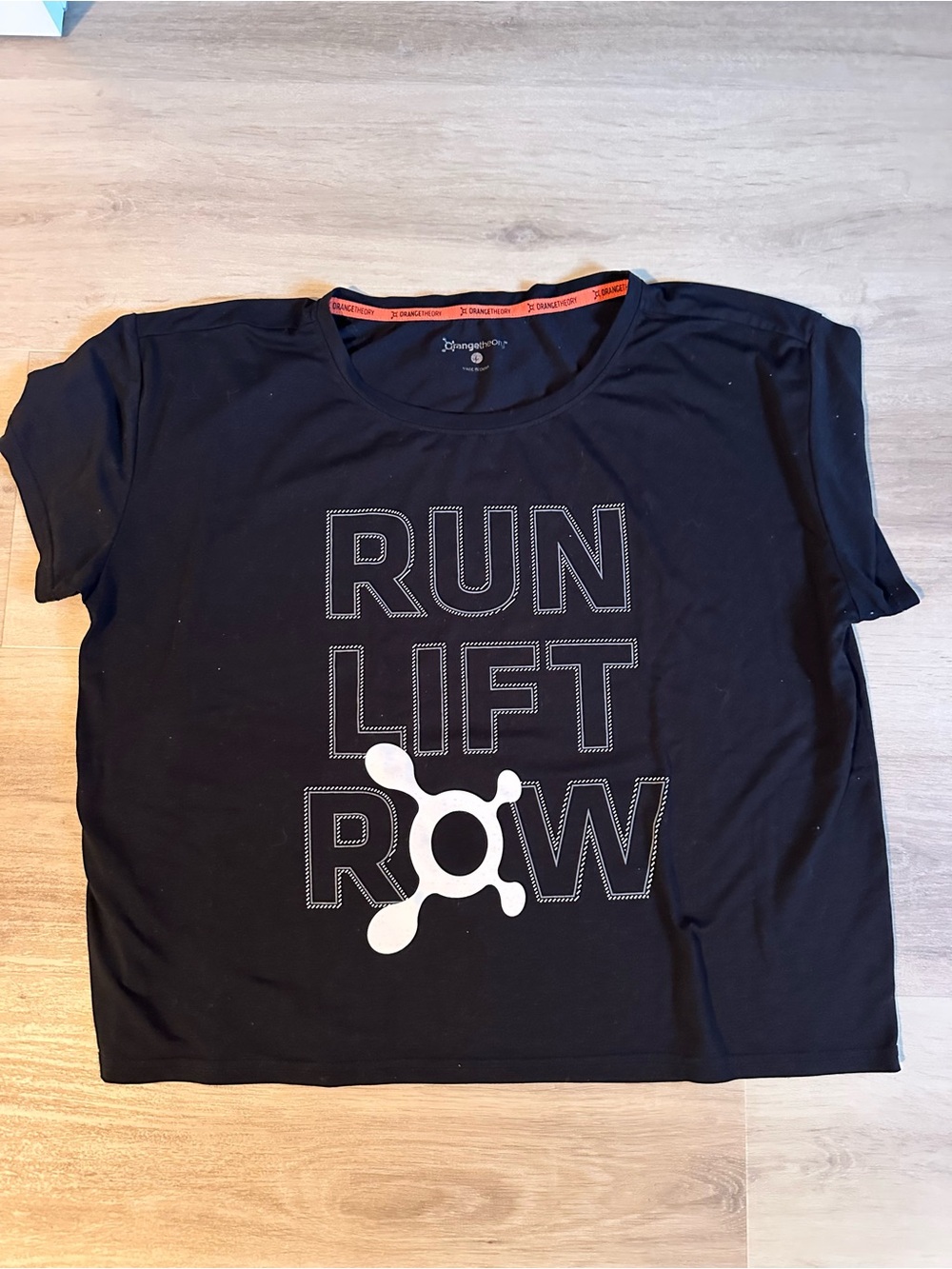 Orangetheory Black Short Sleeve Tee with White Logo